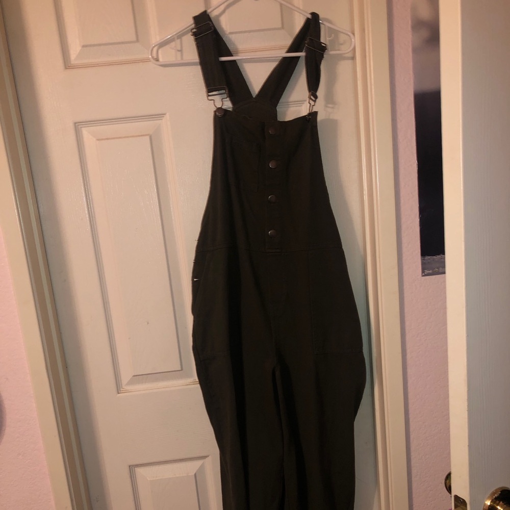 Olive green overalls